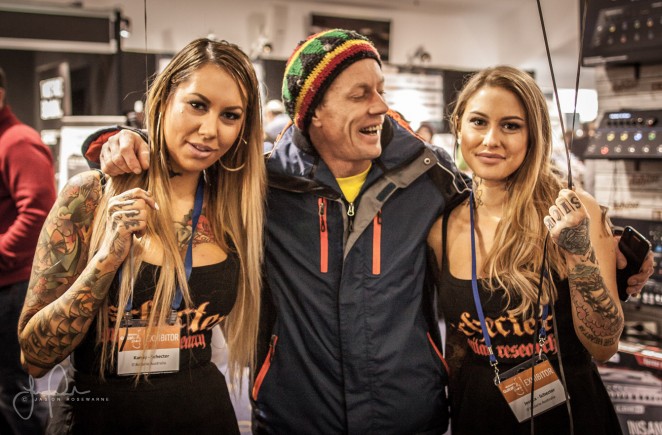MGS artist Ben Kelly with the Schecter girls