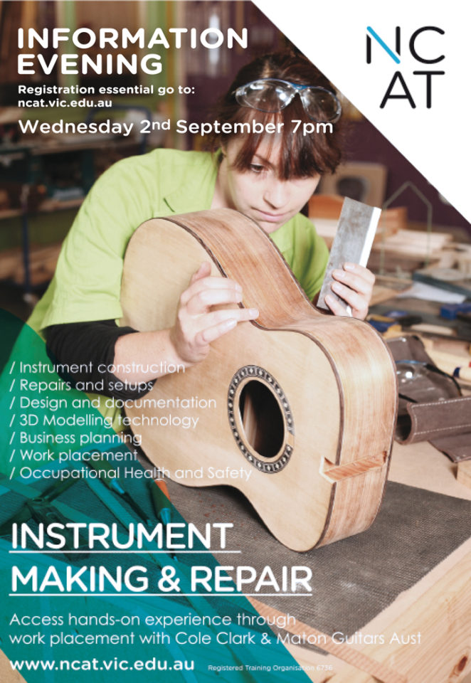 NCAT PRESENTS ONLINE OPEN NIGHT INSTRUMENT MAKING COURSE. WED SEP 2