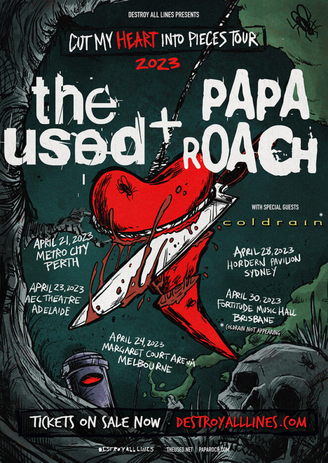 the used papa roach tour